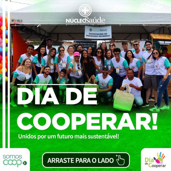 Ação da Núcleo Saúde no Dia de Cooperar, em parceria com a Sescoop