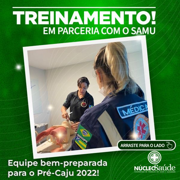 Treinamento em parceria com o Samu para o Pré-Caju 2022